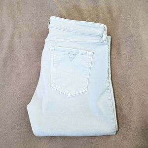 Guess Brittney Baby Blue Ankle Skinny Washed Color Jeans sz 31